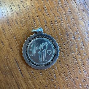 Vintage Sterling Silver Happy 11th Birthday Charm 925